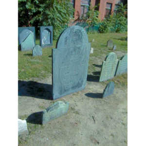 A colonial graveyard.