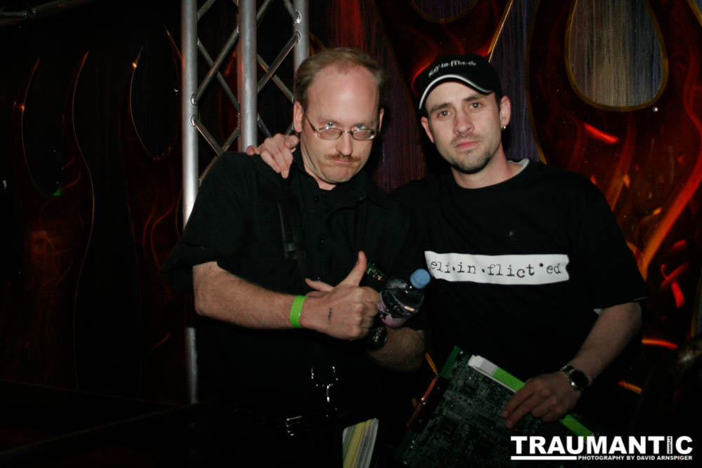 Darren MIller-Pfeuffer and a frieind at Self Inflicted at The Cat Club, April 16th, 2008.