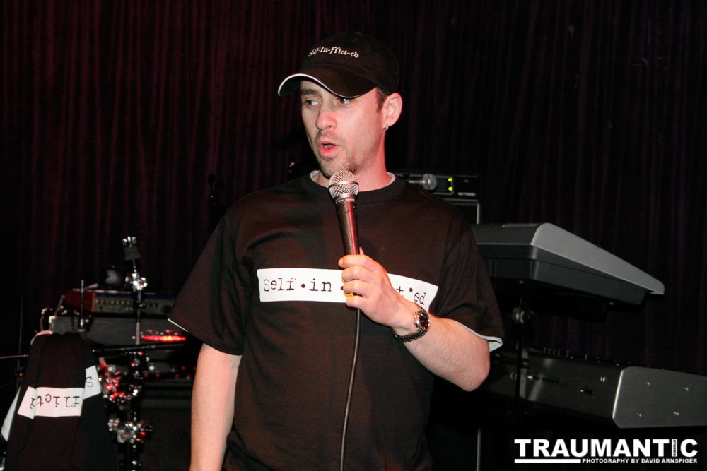 Darren Miller-Pfeuffer kicking things off at Self Inflicted at The Cat Club, 4/16/2008.