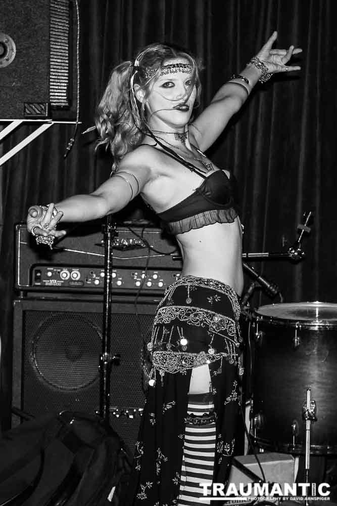 The Countess Nickie takes to the stage at Self Inflicted.  Cat Club, April 16th, 2008.