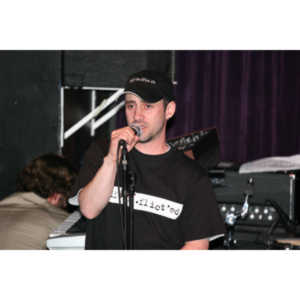 Darren Miller-Pfeuffer kicking things off at Self Inflicted at The Cat Club, 4/16/2008.