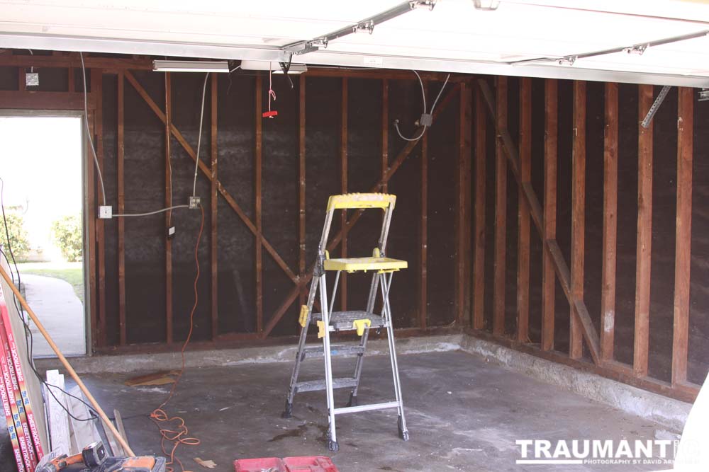 I finally had enough cash to rebuild the inside of my garage to a new studio space to work in.