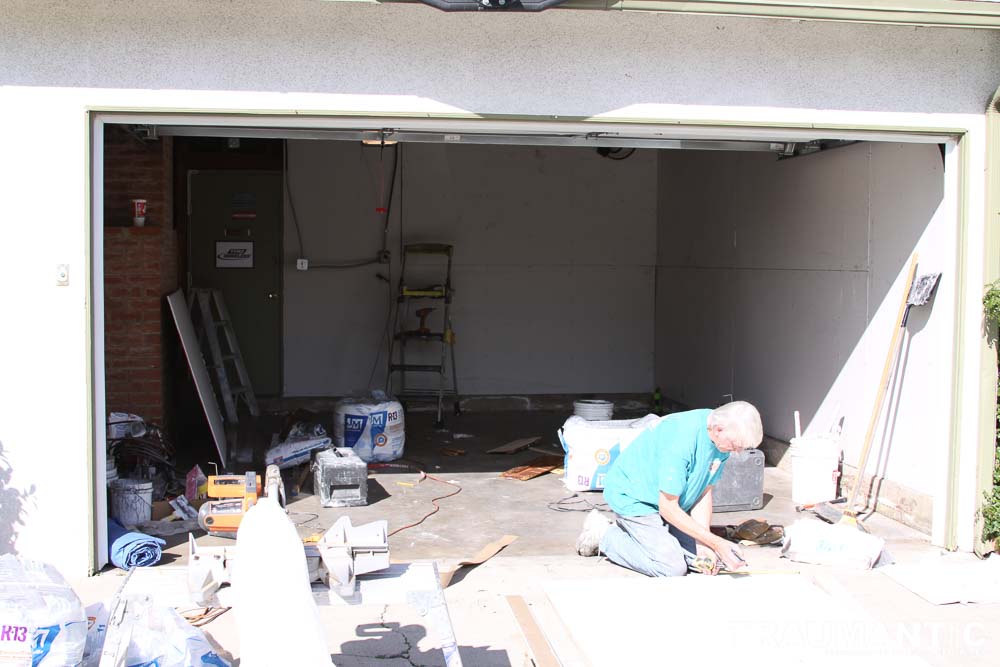 I finally had enough cash to rebuild the inside of my garage to a new studio space to work in.