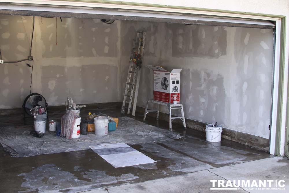 I finally had enough cash to rebuild the inside of my garage to a new studio space to work in.