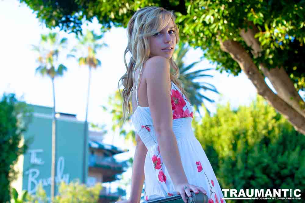 Morgan is an aspiring model and a college student.  She's gorgeous and fun to shoot.  We had planned to shoot at a mansion in Beverly Hills and discovered a wedding in progress there, so we shot in the park right across from the Beverly Hills Hotel instead.  This is one of my favorite shoots I have done.  Hoping to shoot with Morgan again someday if it is possible.