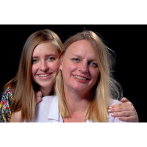 My sister and her daughter Winston.