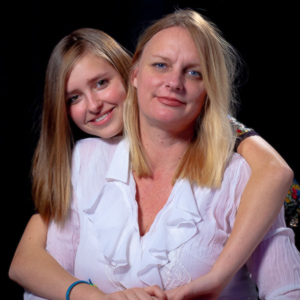 My sister and her daughter Winston.