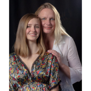 My sister and her daughter Winston.