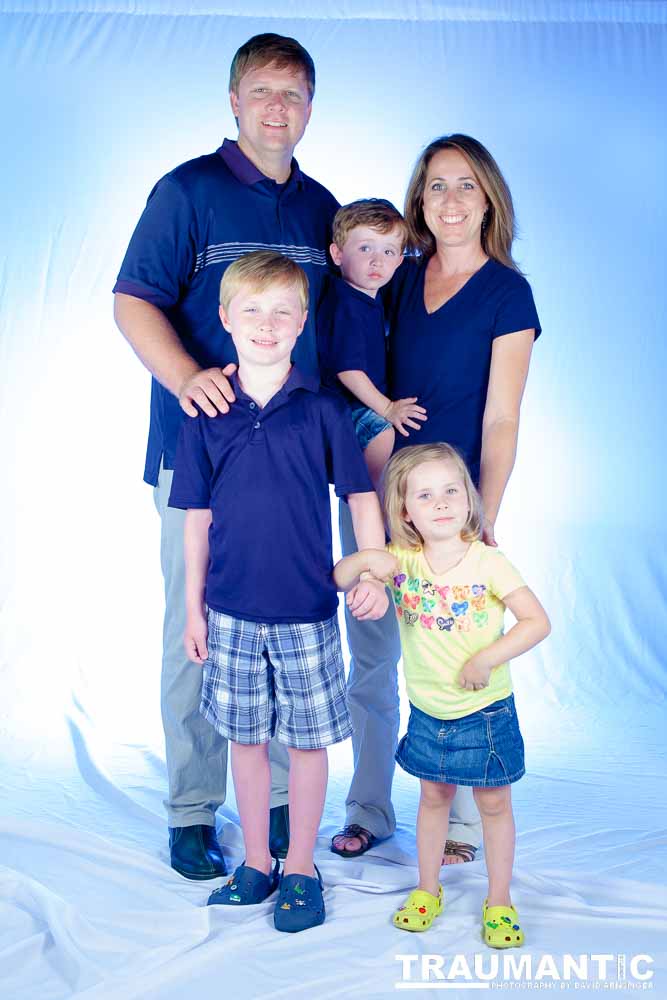 A spur of the moment family photo session.  I literally had 5 minutes notice to set up for it.