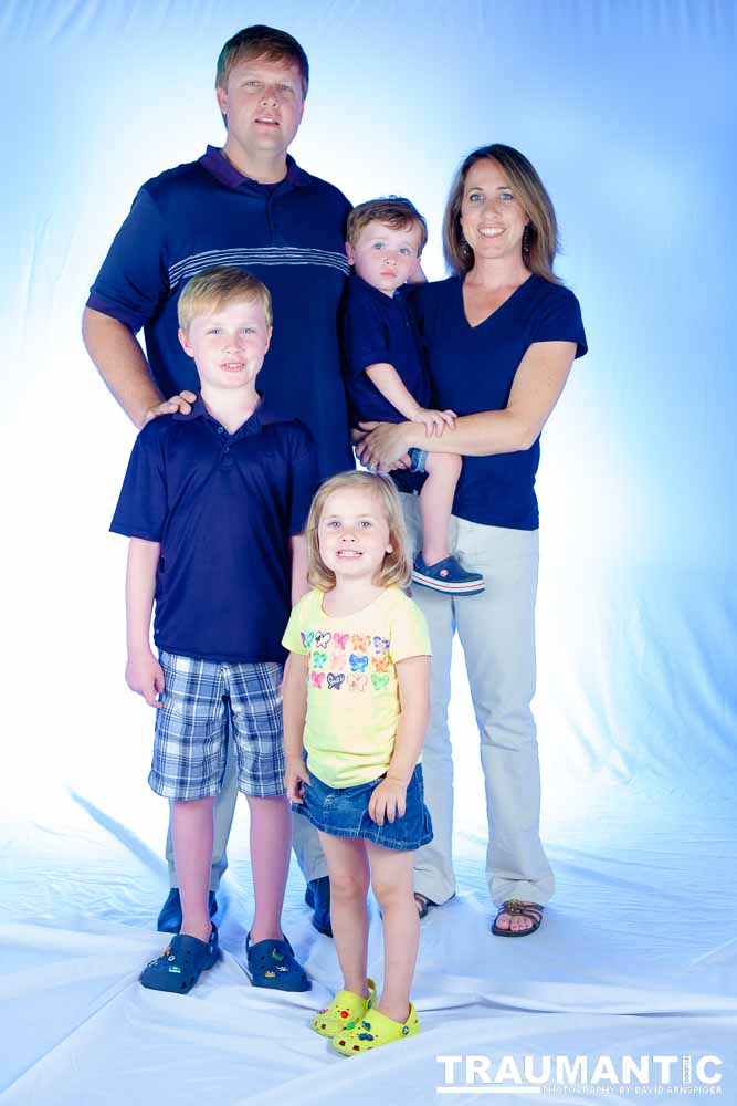 A spur of the moment family photo session.  I literally had 5 minutes notice to set up for it.