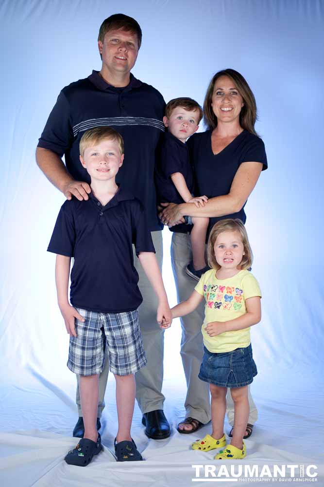 A spur of the moment family photo session.  I literally had 5 minutes notice to set up for it.