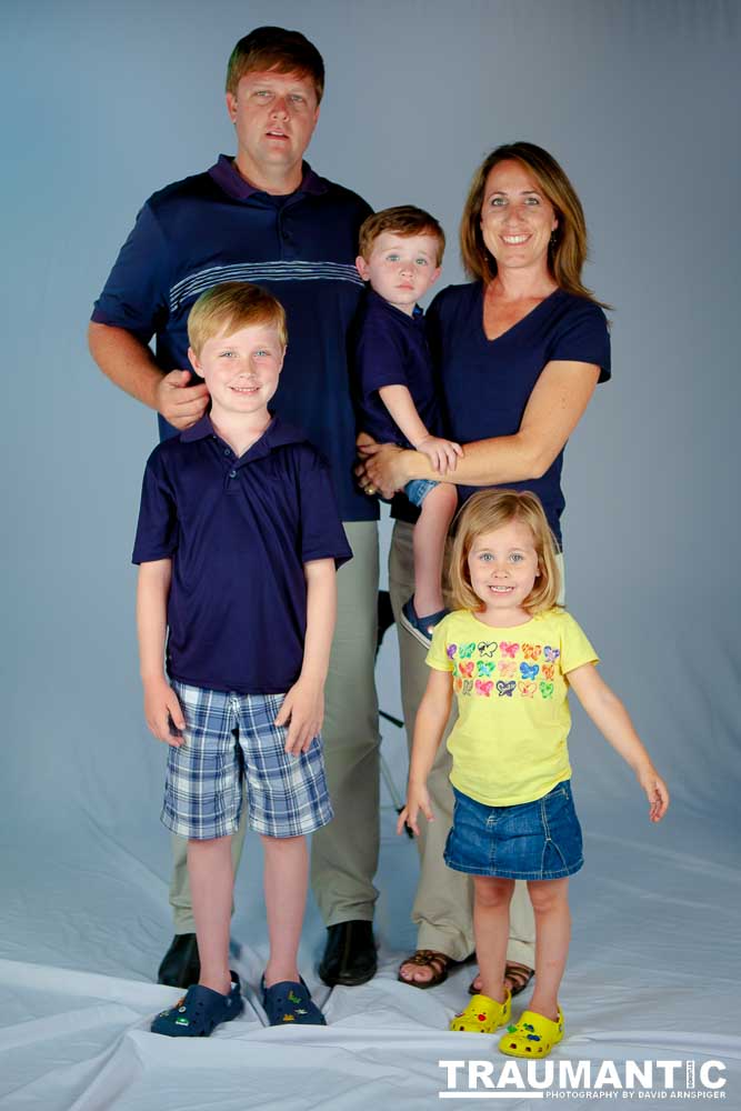 A spur of the moment family photo session.  I literally had 5 minutes notice to set up for it.