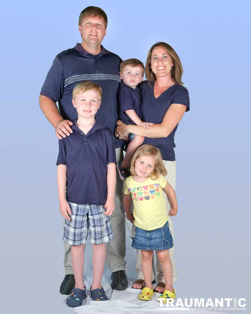 A spur of the moment family photo session.  I literally had 5 minutes notice to set up for it.