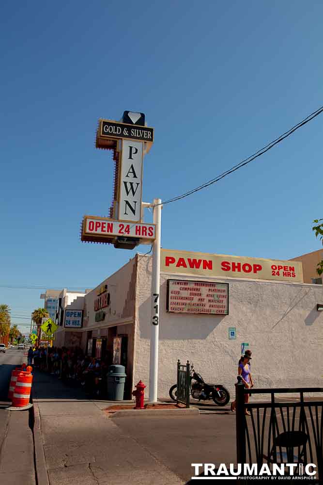 Before I rolled out of town I stopped off to check out the location for Pawn Stars.  The line out front discouraged me from staying.