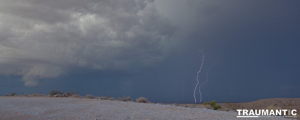 We had just left the Valley Of Fire in Southern Nevada and in the distance we saw a thunderstorm building.  It was time to try and capture some lightning.  I had read about how to do it and using those techniques, I got what I had been after for a long time, great shots of lightning bolts.