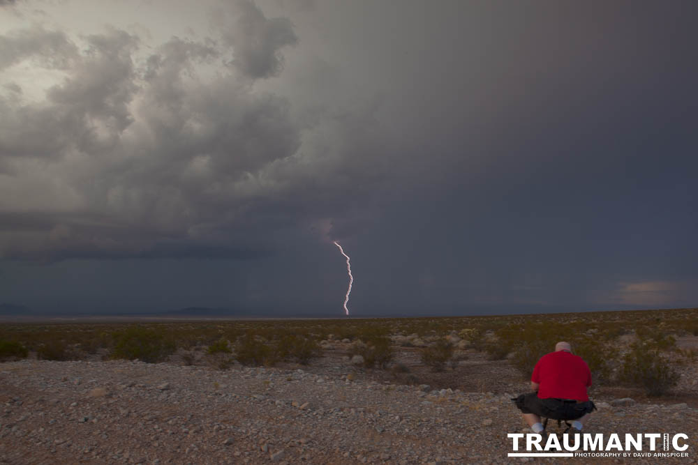 We had just left the Valley Of Fire in Southern Nevada and in the distance we saw a thunderstorm building.  It was time to try and capture some lightning.  I had read about how to do it and using those techniques, I got what I had been after for a long time, great shots of lightning bolts.