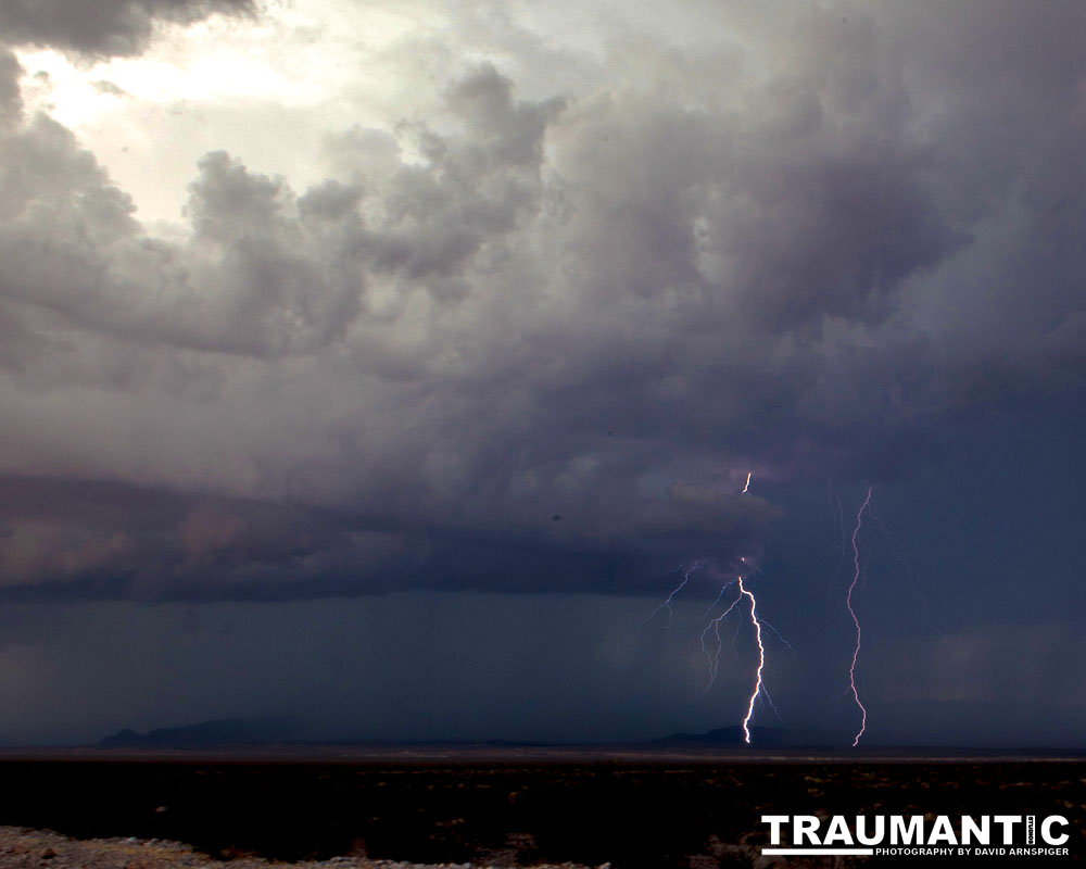 We had just left the Valley Of Fire in Southern Nevada and in the distance we saw a thunderstorm building.  It was time to try and capture some lightning.  I had read about how to do it and using those techniques, I got what I had been after for a long time, great shots of lightning bolts.