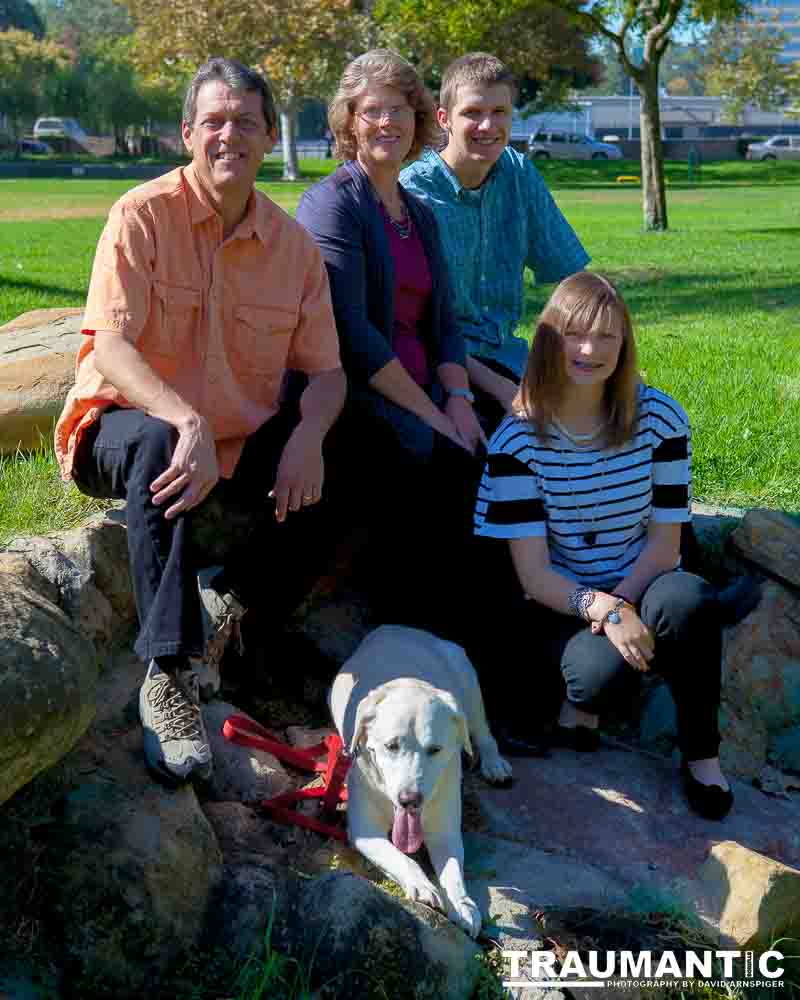 Brewster Family portraits in Johnny Carson Park, Burbank, CA