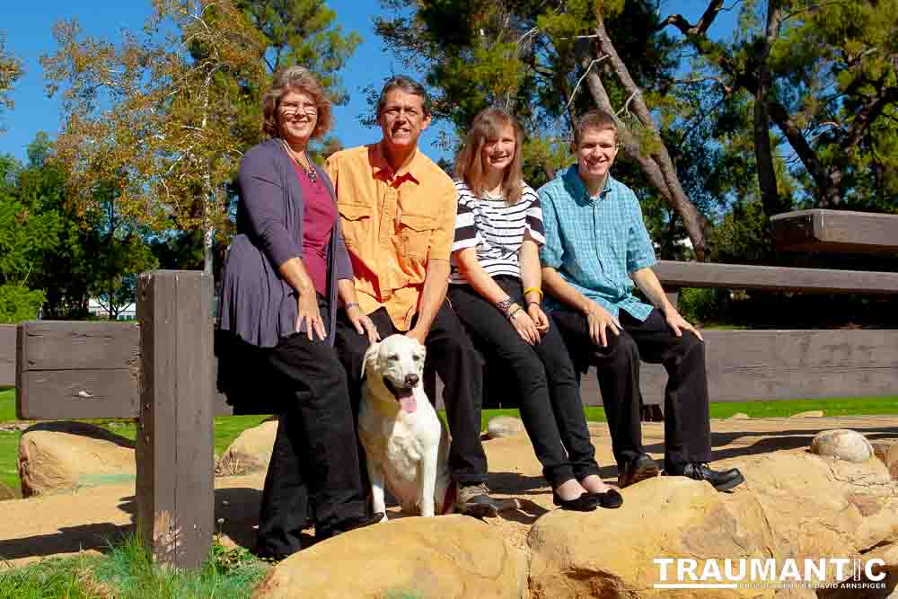Brewster Family portraits in Johnny Carson Park, Burbank, CA