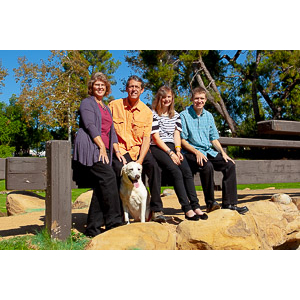Brewster Family portraits in Johnny Carson Park, Burbank, CA