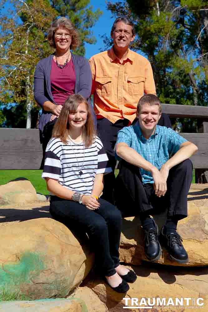 Brewster Family portraits in Johnny Carson Park, Burbank, CA