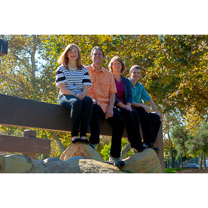Brewster Family portraits in Johnny Carson Park, Burbank, CA