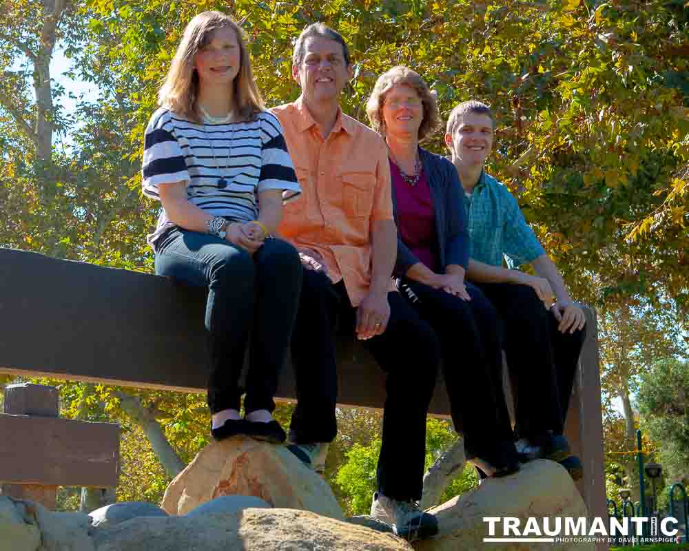 Brewster Family portraits in Johnny Carson Park, Burbank, CA