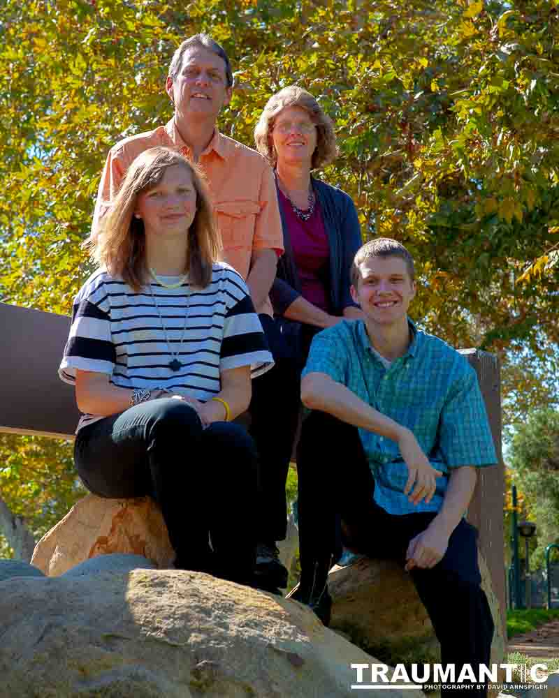 Brewster Family portraits in Johnny Carson Park, Burbank, CA