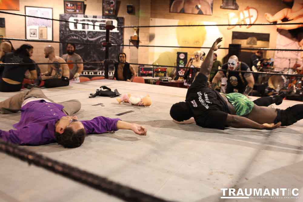 Various photographs of the Freakshow Wrestling California event on 01/14/2012.  This was my first time shooting the event.  I was actually brought in to do some custom shots of the wrestlers for web site animations.
