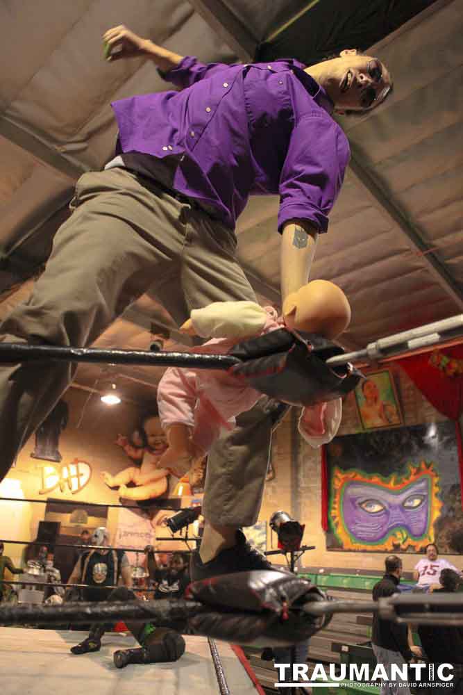 Various photographs of the Freakshow Wrestling California event on 01/14/2012.  This was my first time shooting the event.  I was actually brought in to do some custom shots of the wrestlers for web site animations.