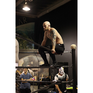Various photographs of the Freakshow Wrestling California event on 01/14/2012.  This was my first time shooting the event.  I was actually brought in to do some custom shots of the wrestlers for web site animations.