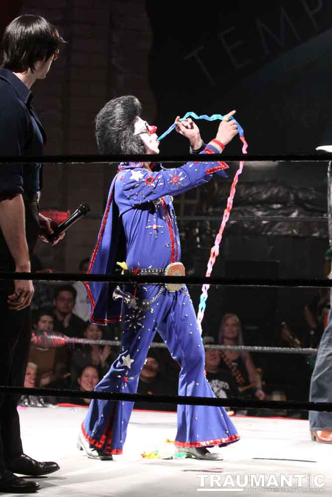 Various photographs of the Freakshow Wrestling California event on 01/14/2012.  This was my first time shooting the event.  I was actually brought in to do some custom shots of the wrestlers for web site animations.