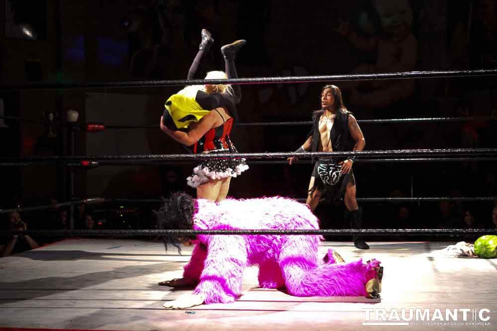 Various photographs of the Freakshow Wrestling California event on 01/14/2012.  This was my first time shooting the event.  I was actually brought in to do some custom shots of the wrestlers for web site animations.