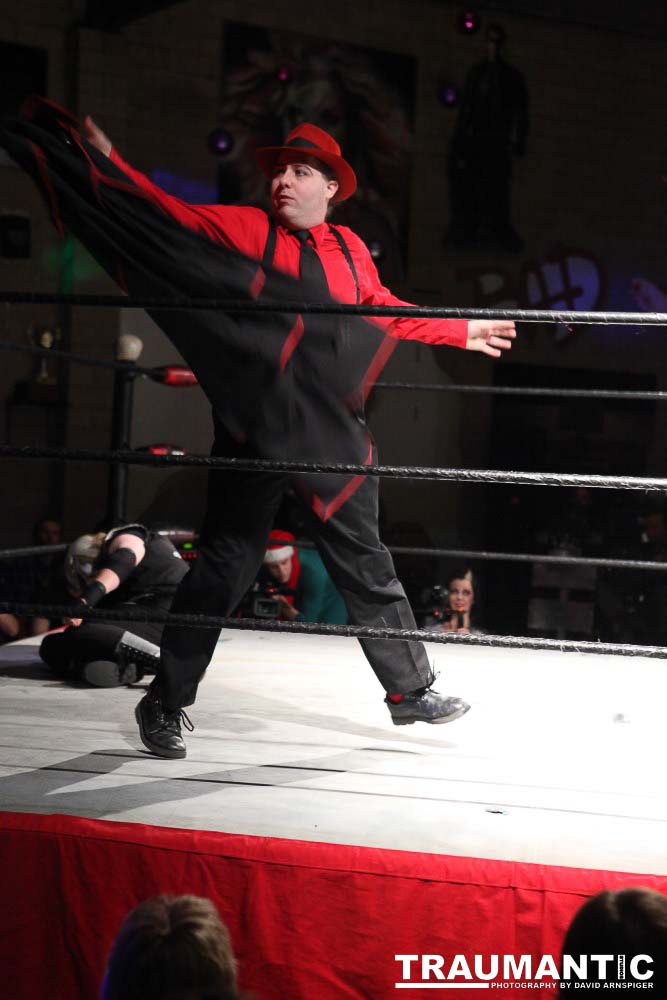 Various photographs of the Freakshow Wrestling California event on 01/14/2012.  This was my first time shooting the event.  I was actually brought in to do some custom shots of the wrestlers for web site animations.