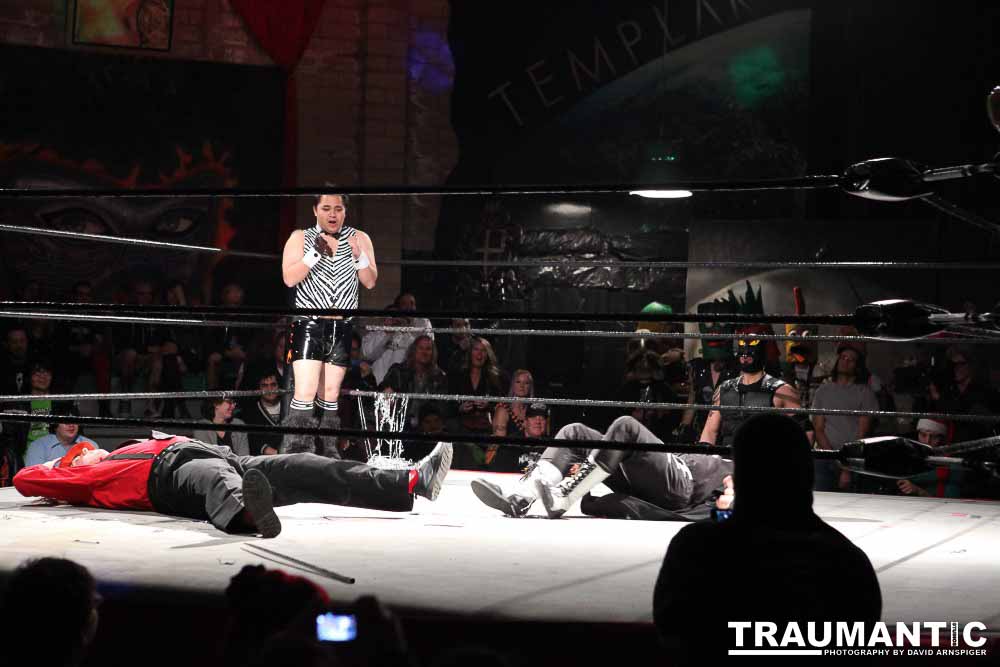 Various photographs of the Freakshow Wrestling California event on 01/14/2012.  This was my first time shooting the event.  I was actually brought in to do some custom shots of the wrestlers for web site animations.