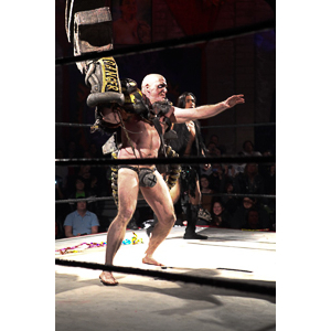 Various photographs of the Freakshow Wrestling California event on 01/14/2012.  This was my first time shooting the event.  I was actually brought in to do some custom shots of the wrestlers for web site animations.