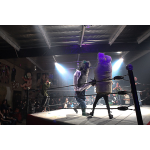 Various photographs of the Freakshow Wrestling California event on 01/14/2012.  This was my first time shooting the event.  I was actually brought in to do some custom shots of the wrestlers for web site animations.