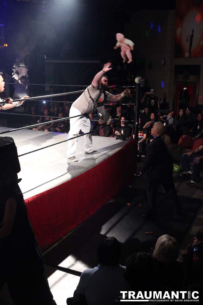 Various photographs of the Freakshow Wrestling California event on 01/14/2012.  This was my first time shooting the event.  I was actually brought in to do some custom shots of the wrestlers for web site animations.