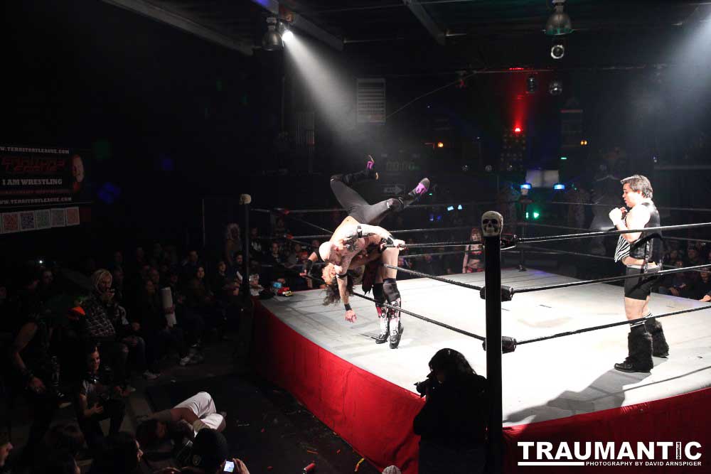 Various photographs of the Freakshow Wrestling California event on 01/14/2012.  This was my first time shooting the event.  I was actually brought in to do some custom shots of the wrestlers for web site animations.