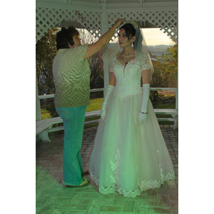 Jenna had a concept for a dead bride she wanted to do.  She handled the wardrobe and makeup, and we decided on this cool gazebo location in Canyon Country.  The final shots came out really good.