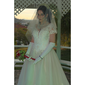 Jenna had a concept for a dead bride she wanted to do.  She handled the wardrobe and makeup, and we decided on this cool gazebo location in Canyon Country.  The final shots came out really good.