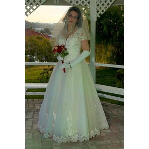 Jenna had a concept for a dead bride she wanted to do.  She handled the wardrobe and makeup, and we decided on this cool gazebo location in Canyon Country.  The final shots came out really good.