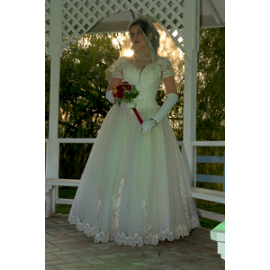 Jenna had a concept for a dead bride she wanted to do.  She handled the wardrobe and makeup, and we decided on this cool gazebo location in Canyon Country.  The final shots came out really good.