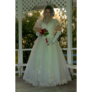 Jenna had a concept for a dead bride she wanted to do.  She handled the wardrobe and makeup, and we decided on this cool gazebo location in Canyon Country.  The final shots came out really good.