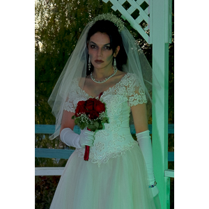 Jenna had a concept for a dead bride she wanted to do.  She handled the wardrobe and makeup, and we decided on this cool gazebo location in Canyon Country.  The final shots came out really good.