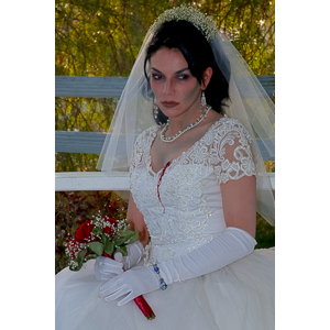 Jenna had a concept for a dead bride she wanted to do.  She handled the wardrobe and makeup, and we decided on this cool gazebo location in Canyon Country.  The final shots came out really good.