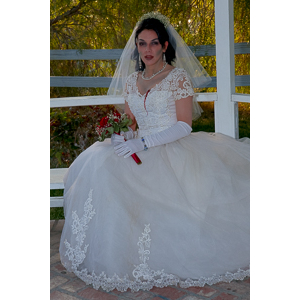 Jenna had a concept for a dead bride she wanted to do.  She handled the wardrobe and makeup, and we decided on this cool gazebo location in Canyon Country.  The final shots came out really good.