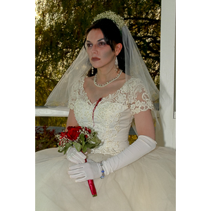 Jenna had a concept for a dead bride she wanted to do.  She handled the wardrobe and makeup, and we decided on this cool gazebo location in Canyon Country.  The final shots came out really good.