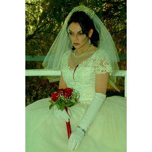 Jenna had a concept for a dead bride she wanted to do.  She handled the wardrobe and makeup, and we decided on this cool gazebo location in Canyon Country.  The final shots came out really good.