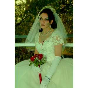 Jenna had a concept for a dead bride she wanted to do.  She handled the wardrobe and makeup, and we decided on this cool gazebo location in Canyon Country.  The final shots came out really good.